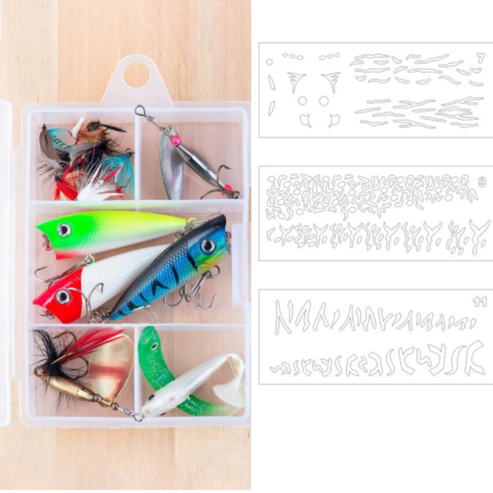 루어 페인팅 템플릿 DIY 루어 페인팅 스텐실 낚시 템 - Fishing Lure 리뷰 및 가격