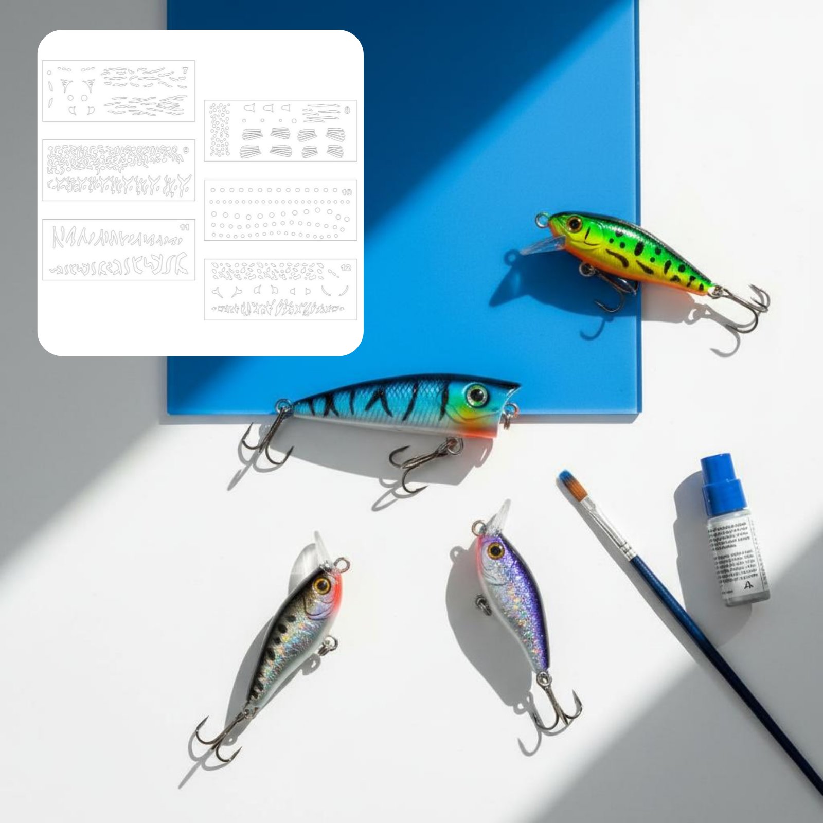 루어 페인팅 템플릿 DIY 루어 페인팅 스텐실 낚시 템 - Fishing Lure 리뷰 및 가격
